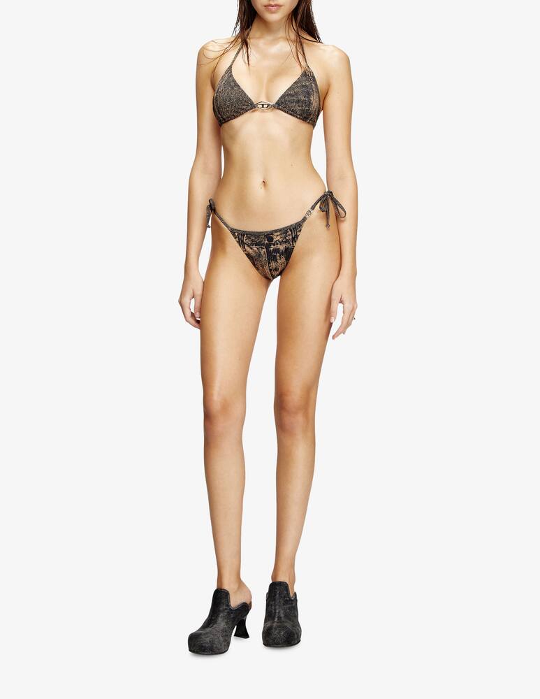 rinascente Diesel Denim print bikini top