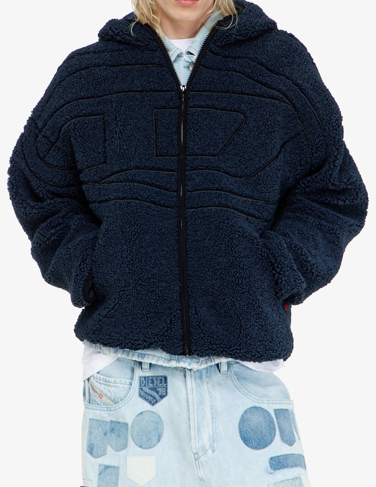 rinascente Diesel Giaccone teddy con cappuccio