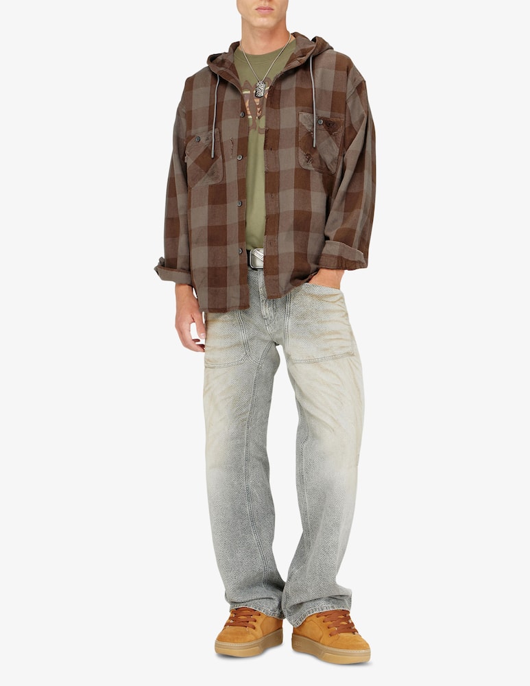 rinascente Diesel Camicia a quadri con cappuccio