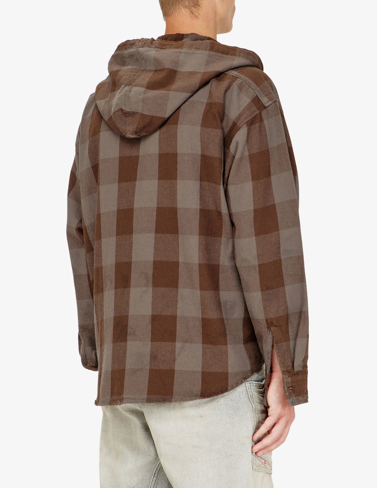 rinascente Diesel Camicia a quadri con cappuccio