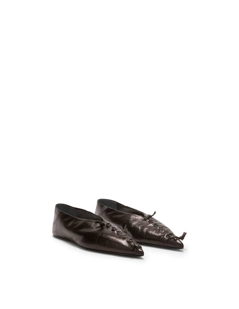 rinascente Jil Sander Ballerine in pelle con cuciture