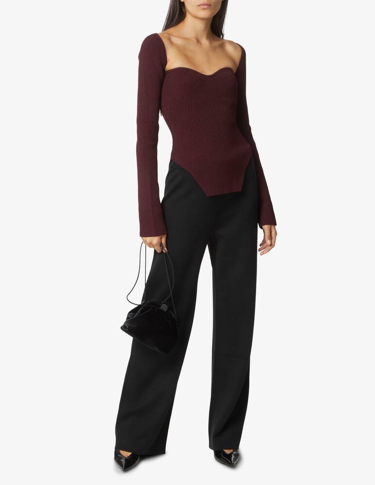 SEVENTY Wool blend palazzo trousers - Black - picture 1 SEVENTY Wool blend palazzo trousers - Black - picture 1