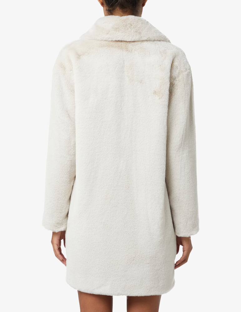 rinascente SEVENTY Cappotto con rever in eco lapin - Bianco