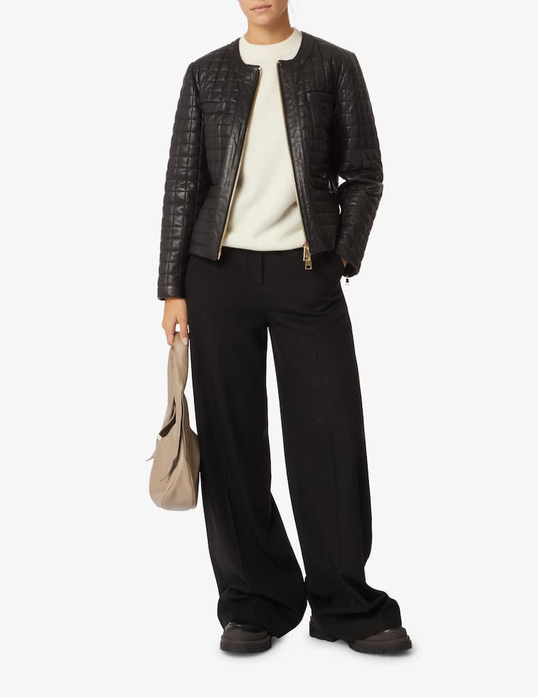 rinascente SEVENTY Quilted leather jacket - Black