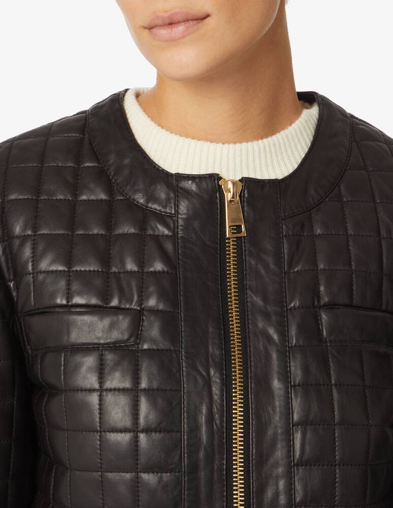 rinascente SEVENTY Quilted leather jacket - Black