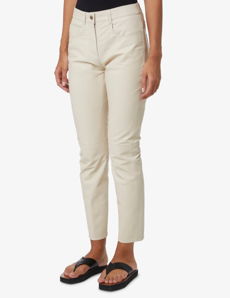 rinascente SEVENTY Pantaloni chino in pelle - Bianco