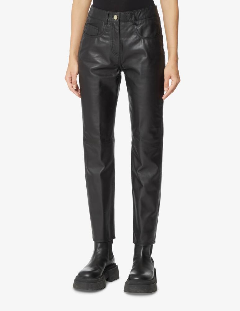 rinascente SEVENTY Pantaloni chino in pelle - Nero