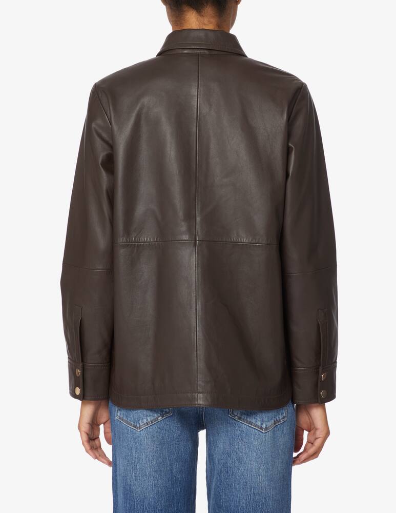 rinascente SEVENTY Giacca Overshirt in pelle - Marrone