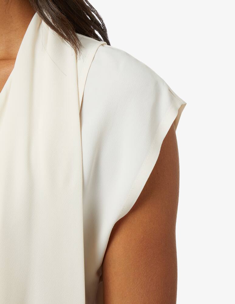 rinascente SEVENTY Blusa in misto seta con fiocco - Bianco