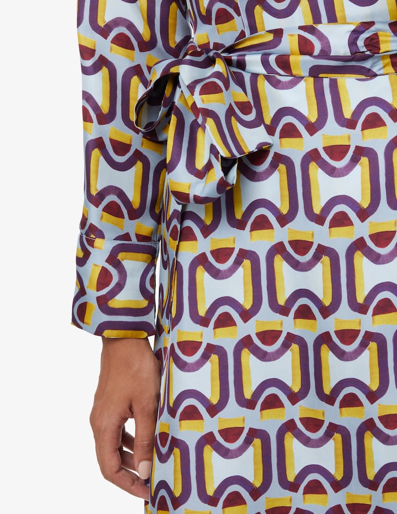 rinascente SEVENTY Abito a portafoglio in twill di seta - Multicolor