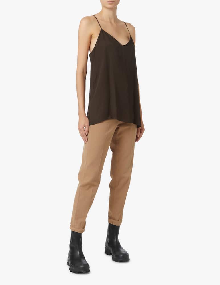 rinascente SEVENTY Top in viscosa Spaghetti - Nero