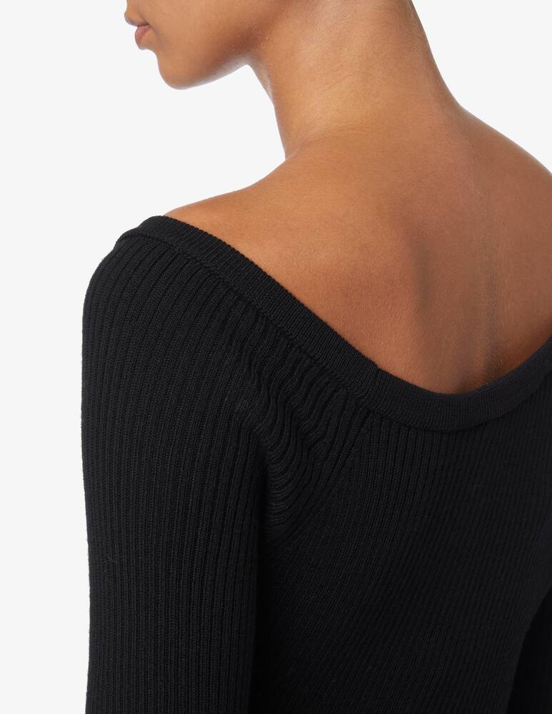 rinascente SEVENTY Abito maxi in lana a costine Merinso - Nero