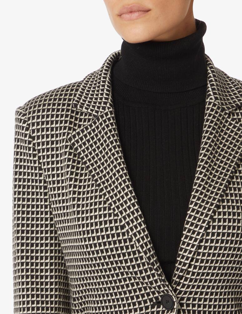 rinascente SEVENTY Jacquard knit blazer jacket - Black
