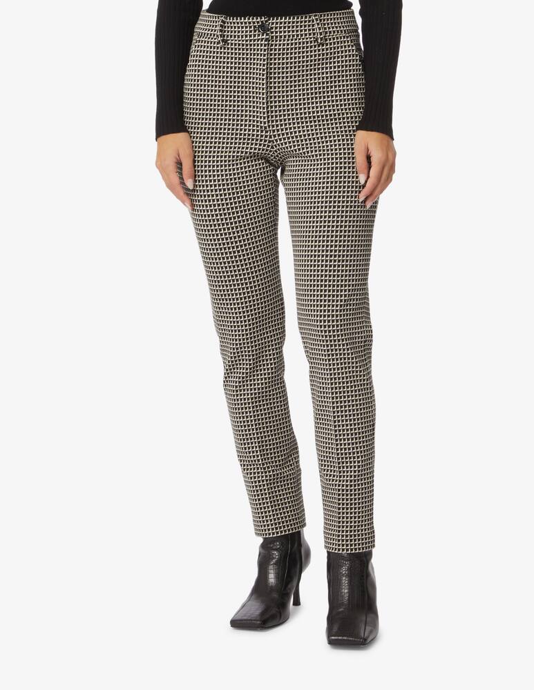 rinascente SEVENTY Pantaloni chino in viscosa con stampa geometrica - Nero