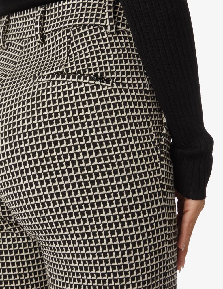 rinascente SEVENTY Pantaloni chino in viscosa con stampa geometrica - Nero