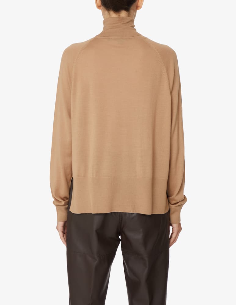 rinascente SEVENTY Oversized turtleneck wool sweater - Brown