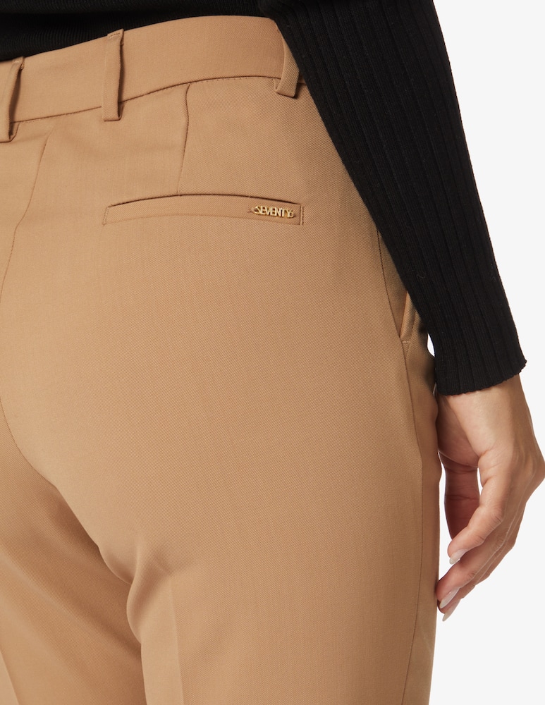 rinascente SEVENTY Wool blend cigaretta trousers - Beige