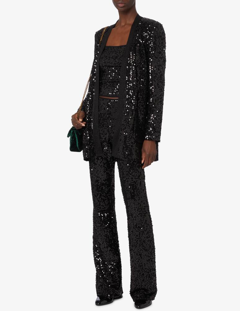 rinascente SEVENTY Lurex jacket embroidered with sequins - Black