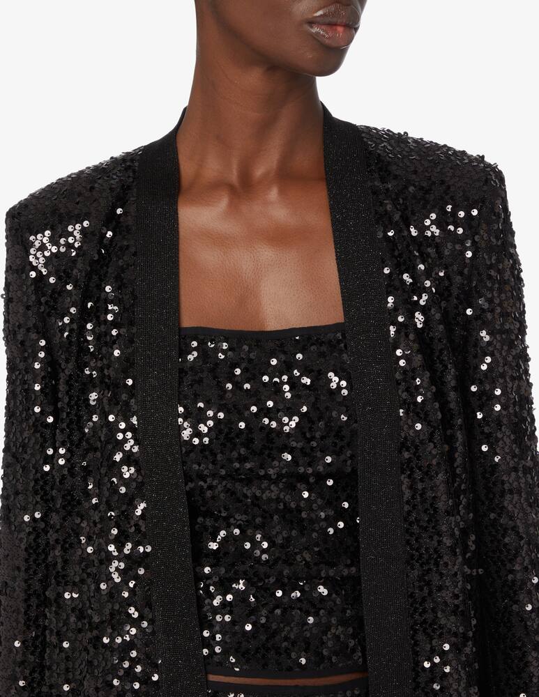 rinascente SEVENTY Lurex jacket embroidered with sequins - Black