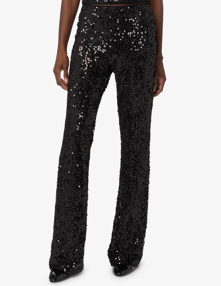 rinascente SEVENTY Lurex trousers embroidered with sequins - Black