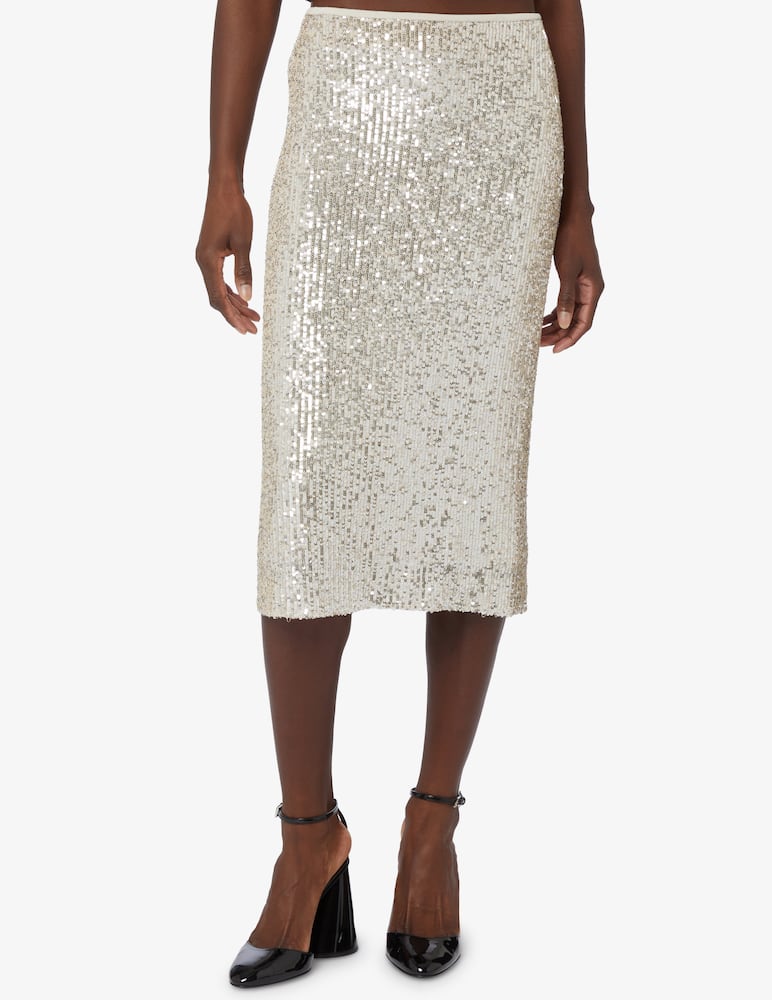 rinascente SEVENTY Gonna in tulle ricamata con paillettes - Argento