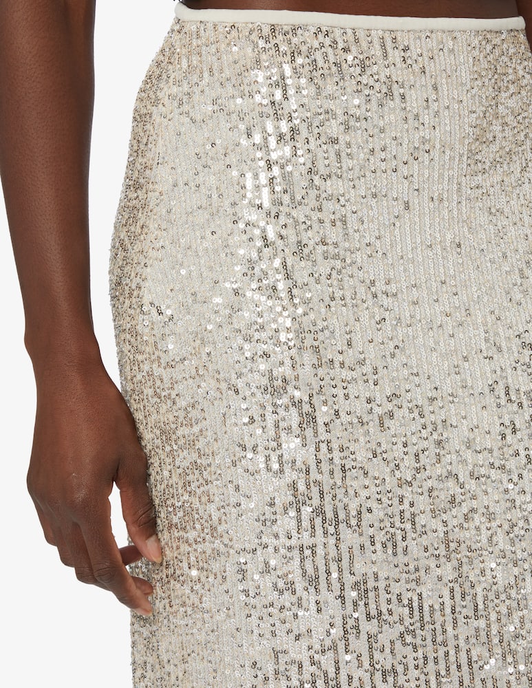 rinascente SEVENTY Gonna in tulle ricamata con paillettes - Argento