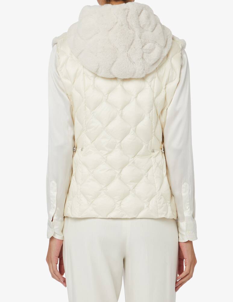 rinascente SEVENTY Gilet piumino trapuntato con pelliccia eco - Bianco