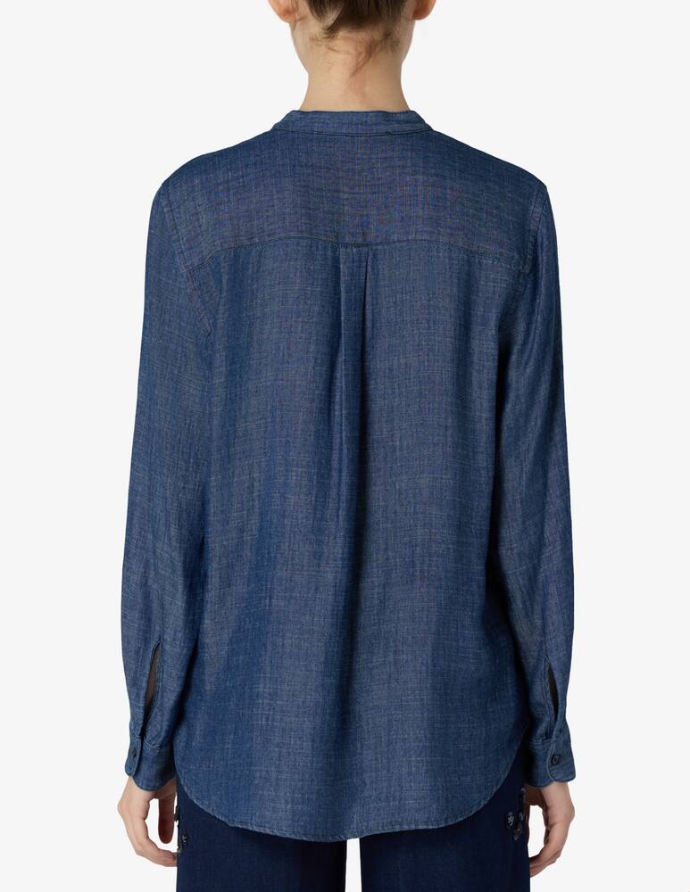 rinascente SEVENTY Denim ruffle blouse