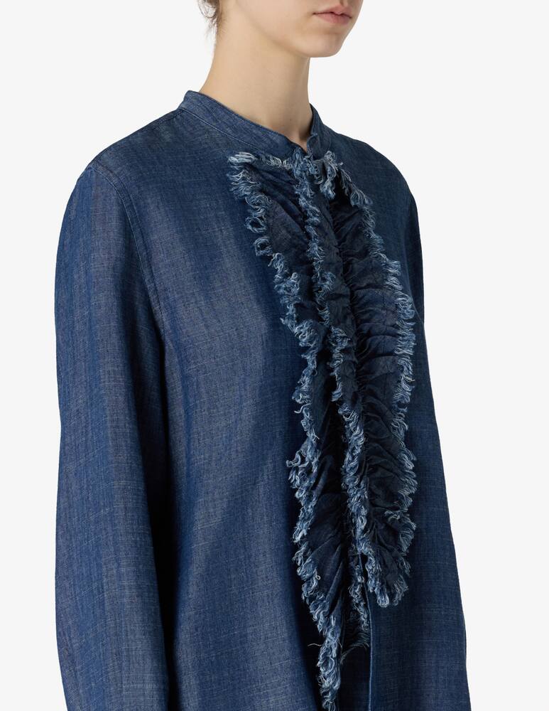 rinascente SEVENTY Denim ruffle blouse