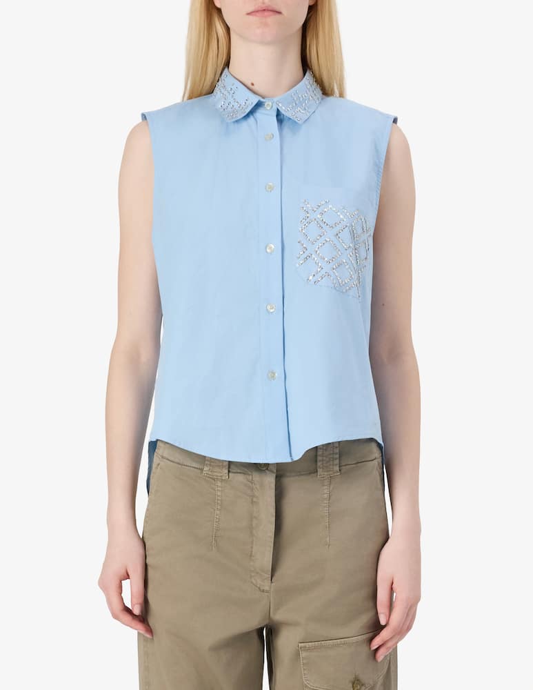 SEVENTY Camicia smanicata ricamata - immagine 1 SEVENTY Camicia smanicata ricamata - immagine 1