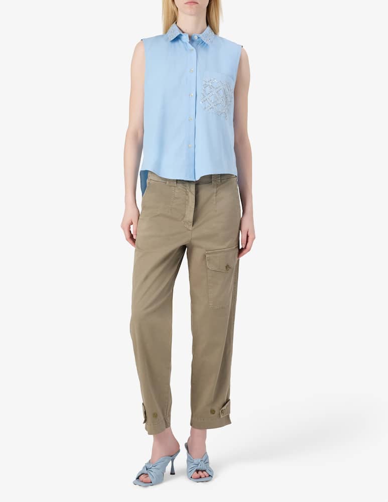 SEVENTY Camicia smanicata ricamata - immagine 2 SEVENTY Camicia smanicata ricamata - immagine 2