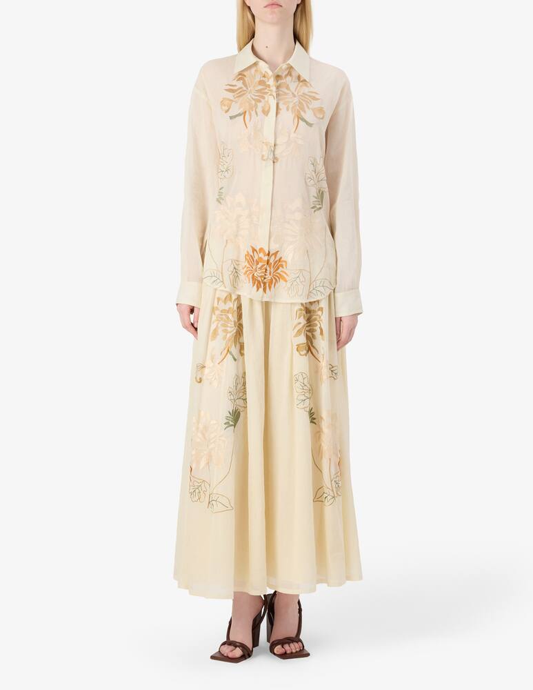 SEVENTY Gonna organza ricamo maxifiori - immagine 2 SEVENTY Gonna organza ricamo maxifiori - immagine 2