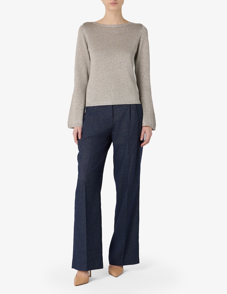 rinascente SEVENTY Lurex boatneck jumper