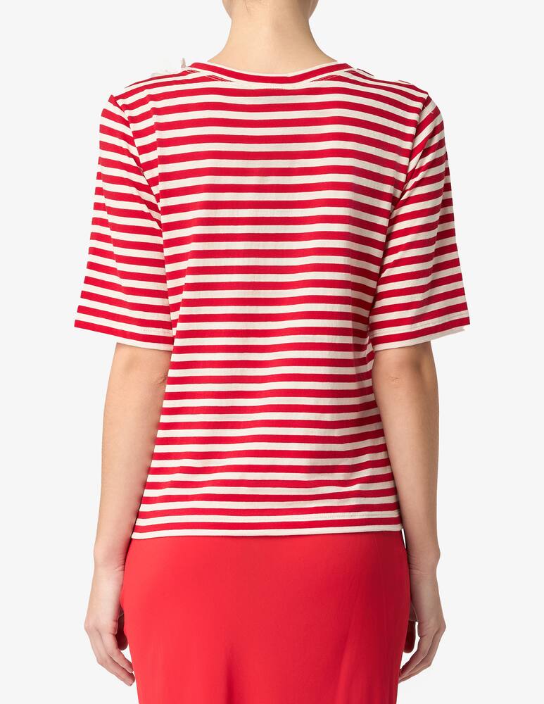 rinascente SEVENTY T-shirt righe con spilla