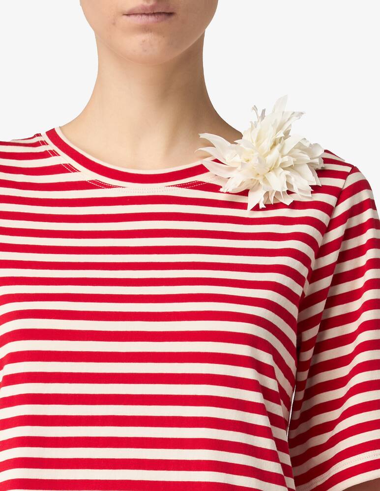 rinascente SEVENTY T-shirt righe con spilla