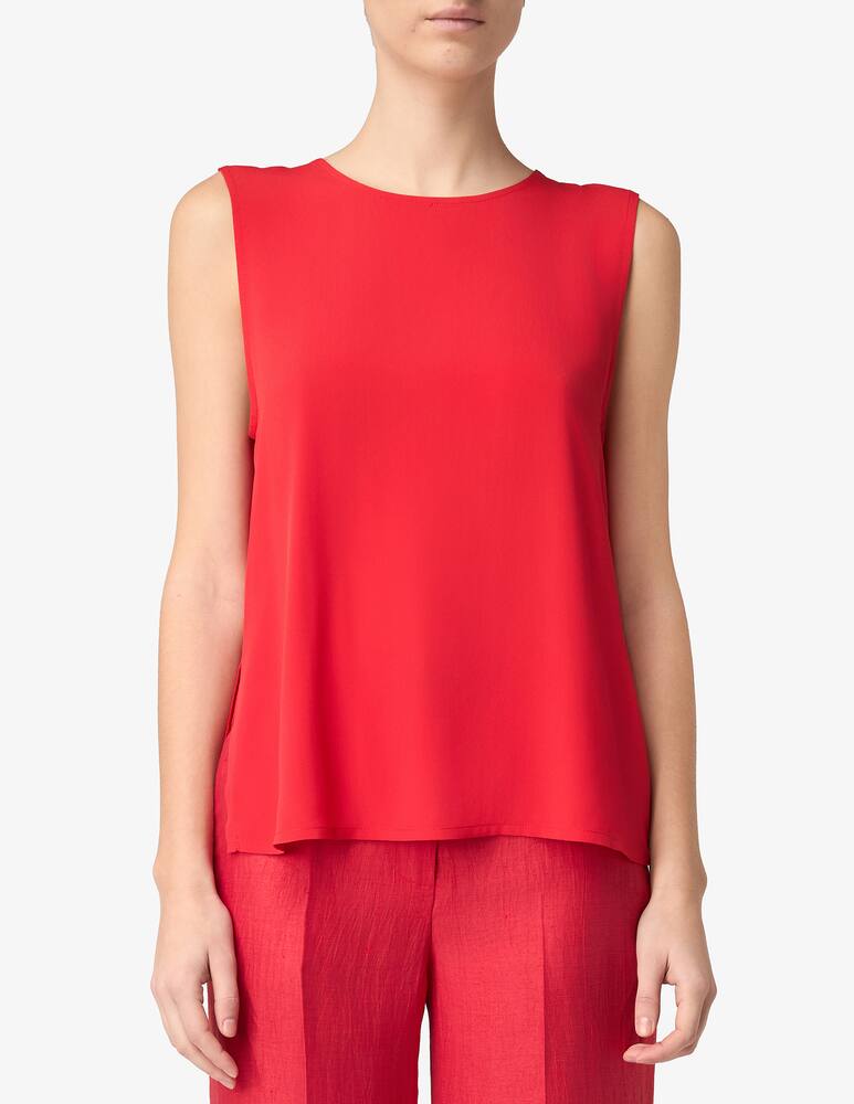 SEVENTY Top smanicato in mix seta - immagine 1 SEVENTY Top smanicato in mix seta - immagine 1