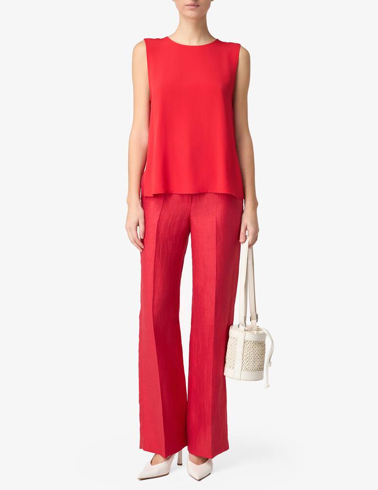 rinascente SEVENTY Top smanicato in mix seta