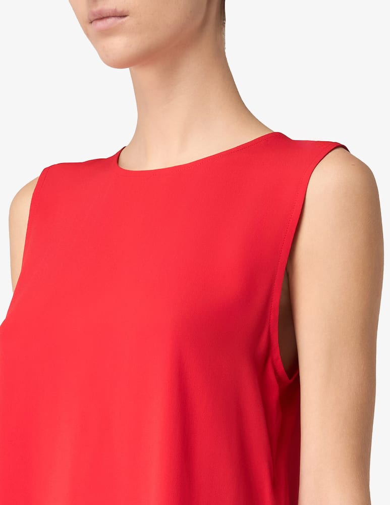 rinascente SEVENTY Top smanicato in mix seta