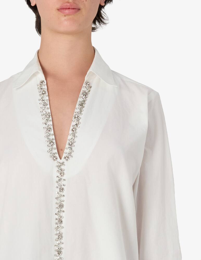 rinascente SEVENTY Classic stone embroidered shirt