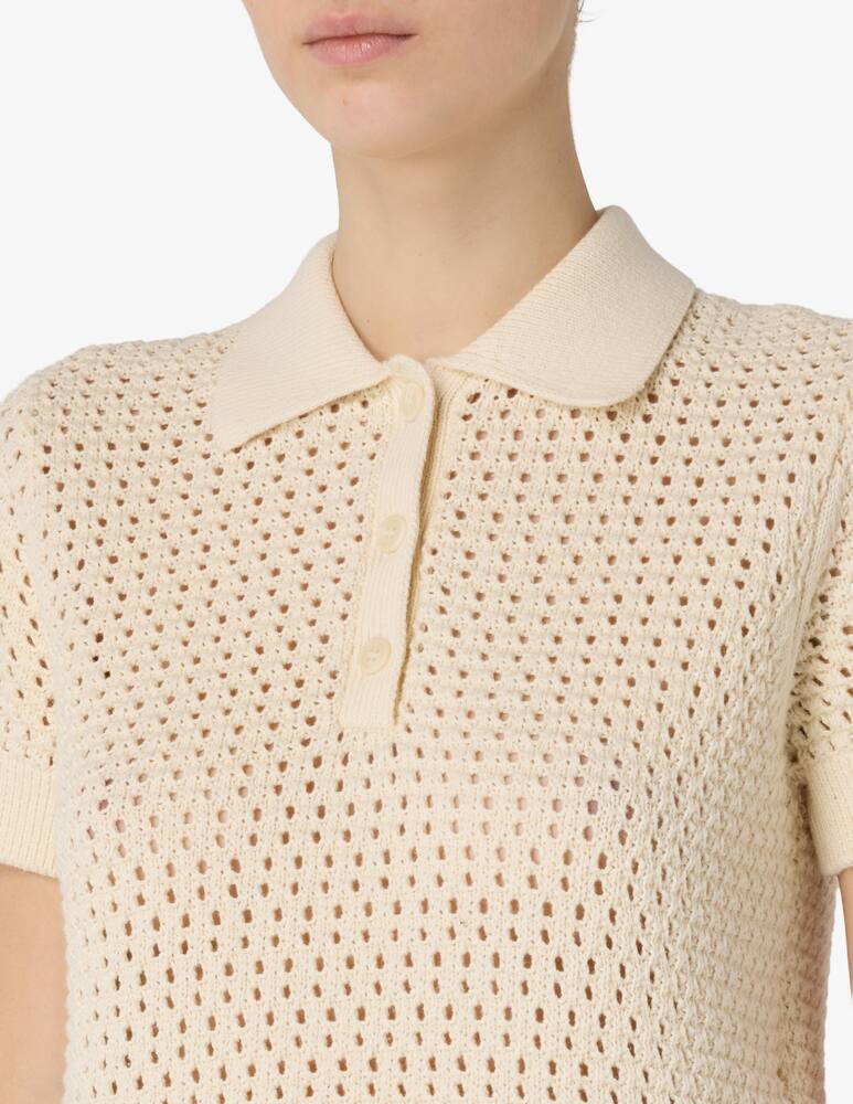 rinascente SEVENTY Polo crop punto rete