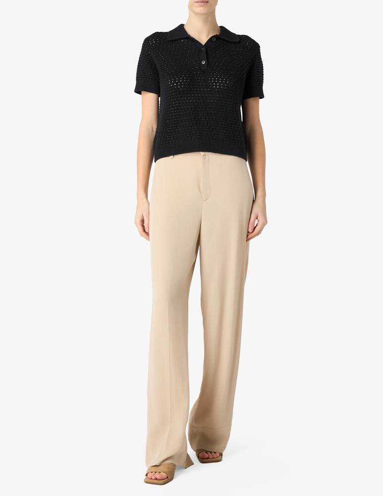 rinascente SEVENTY Polo crop punto rete 