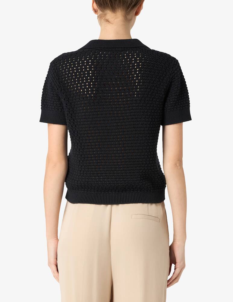 rinascente SEVENTY Polo crop punto rete 