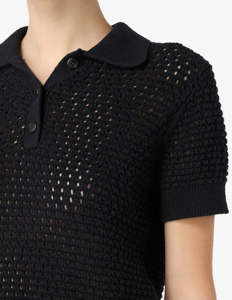 rinascente SEVENTY Polo crop punto rete 