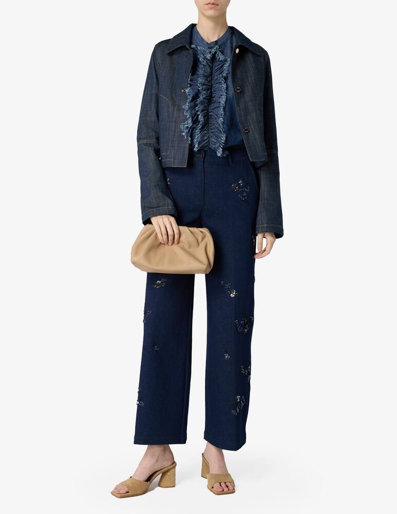 rinascente SEVENTY Jeans a gamba larga ricamati