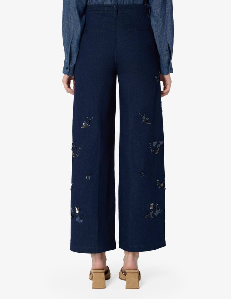 rinascente SEVENTY Jeans a gamba larga ricamati