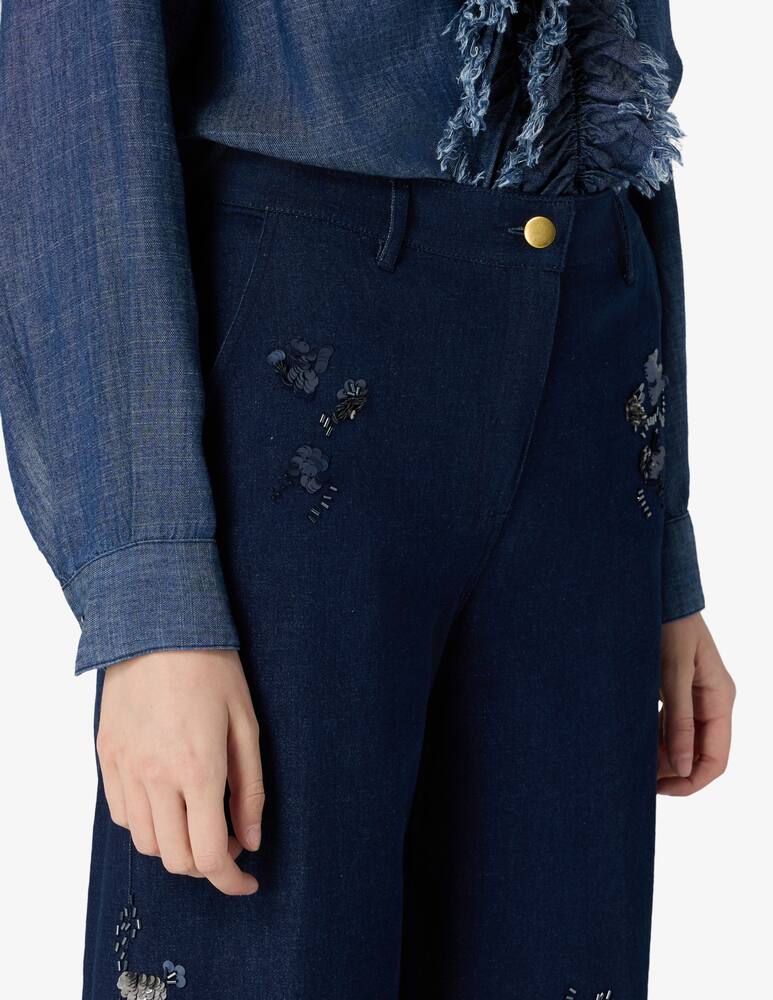 rinascente SEVENTY Jeans a gamba larga ricamati