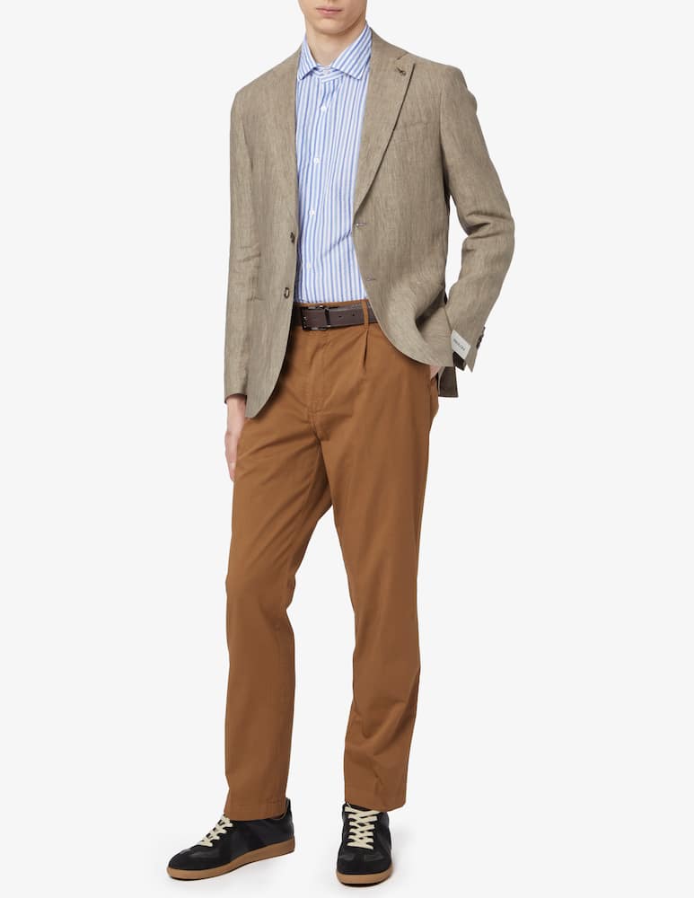 rinascente Brooksfield Seersucker striped shirt 