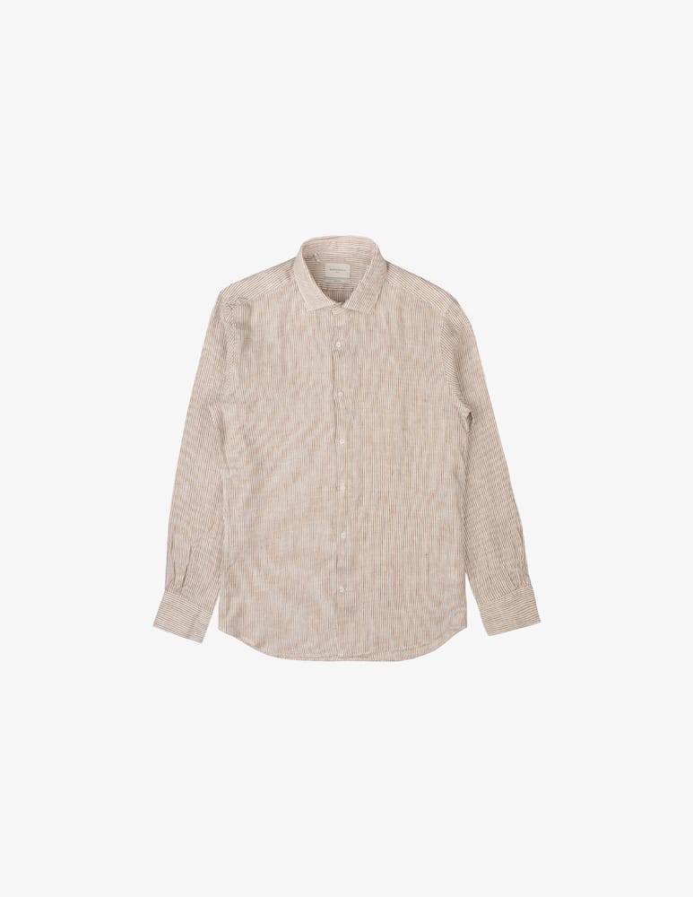 rinascente Brooksfield Thin stripe spread linen shirt