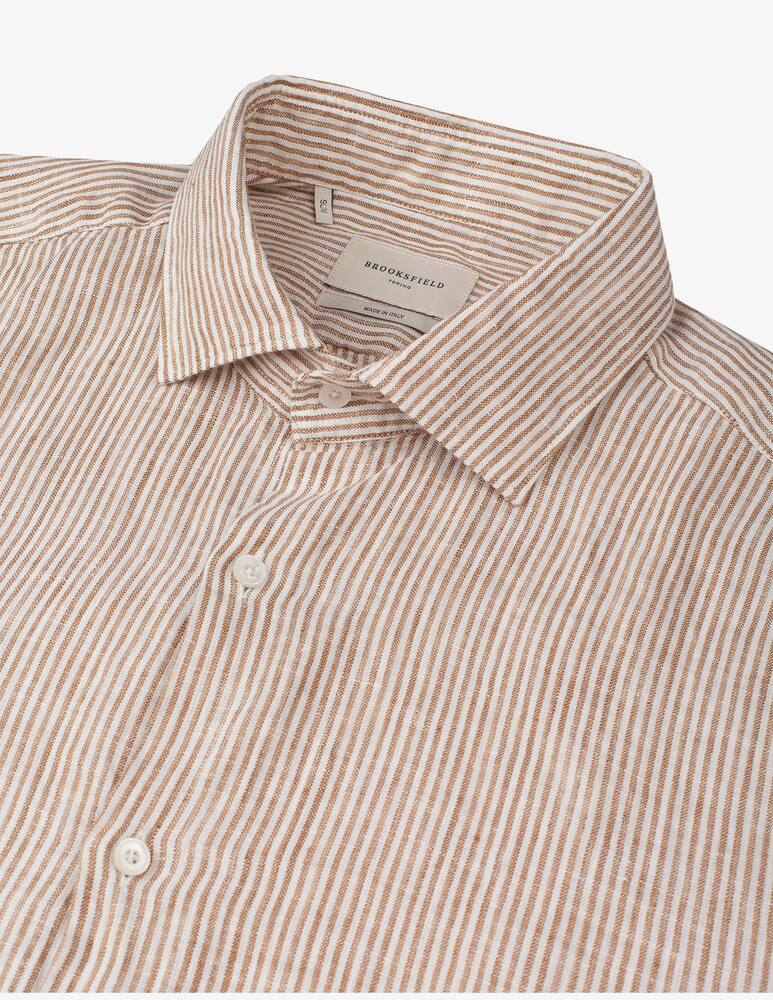 rinascente Brooksfield Thin stripe spread linen shirt