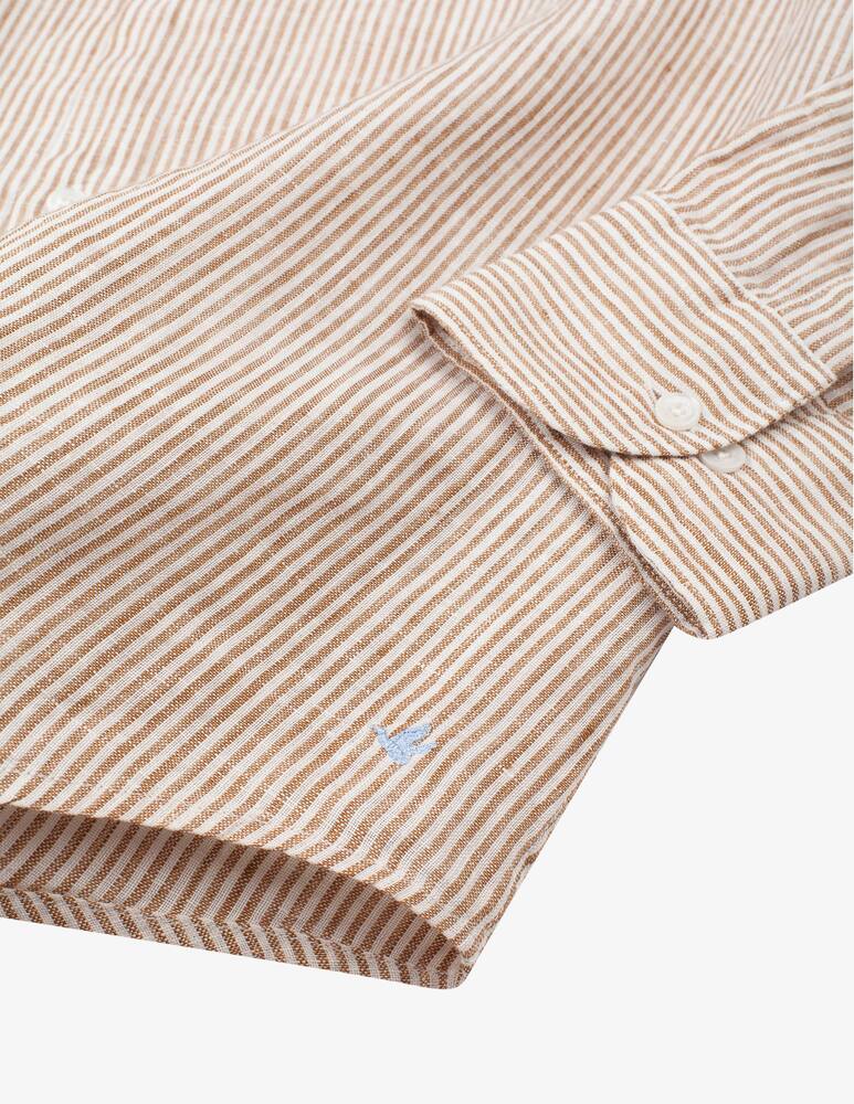 rinascente Brooksfield Thin stripe spread linen shirt